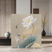 屏风新中式 屏风可定制 可移动折叠隔断办公室卧室客厅玄关实木中式