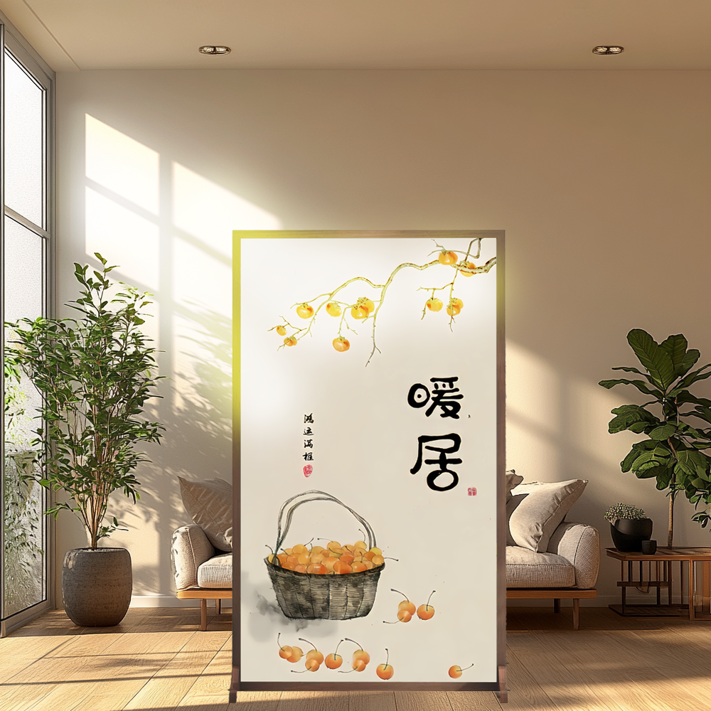 新中式实木折叠屏风客厅卧室玄关隔断2025新款可移动无甲醛屏风