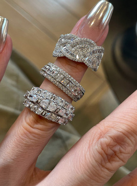 不撞款vintage老钱风叠戴戒指