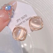 超火网红爆款 「若水」纯银耳钉法式 锆石耳环女高级感2026年新款