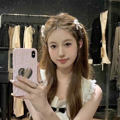 「奶香假日」蝴蝶结发夹珍珠女