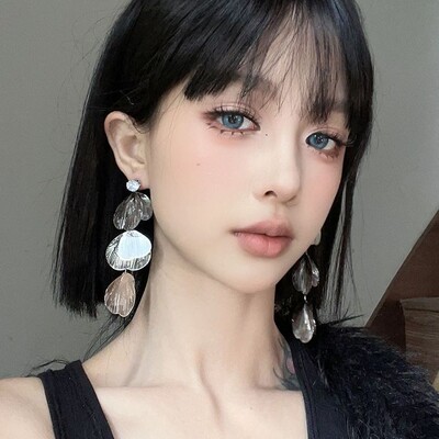 独特设计感花朵流苏耳环