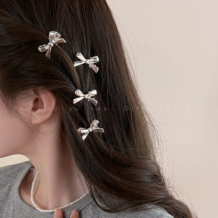 刘海碎发蝴蝶结小号发夹女图片
