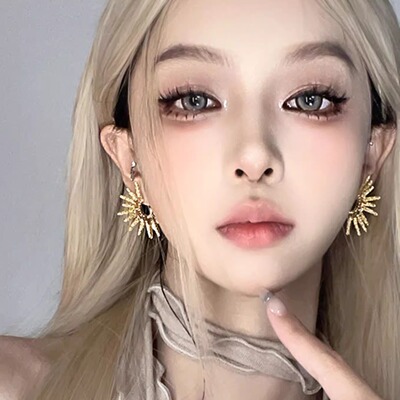 气质复古高级感太阳花小众耳环