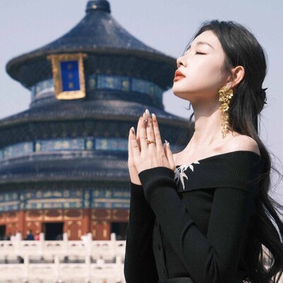 复古金色花朵流苏轻奢耳环女