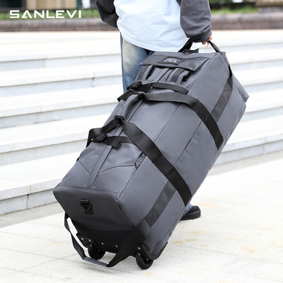 拖轮包加大容量拉杆旅行箱商务旅行包可扩展多功能行李包航空托运