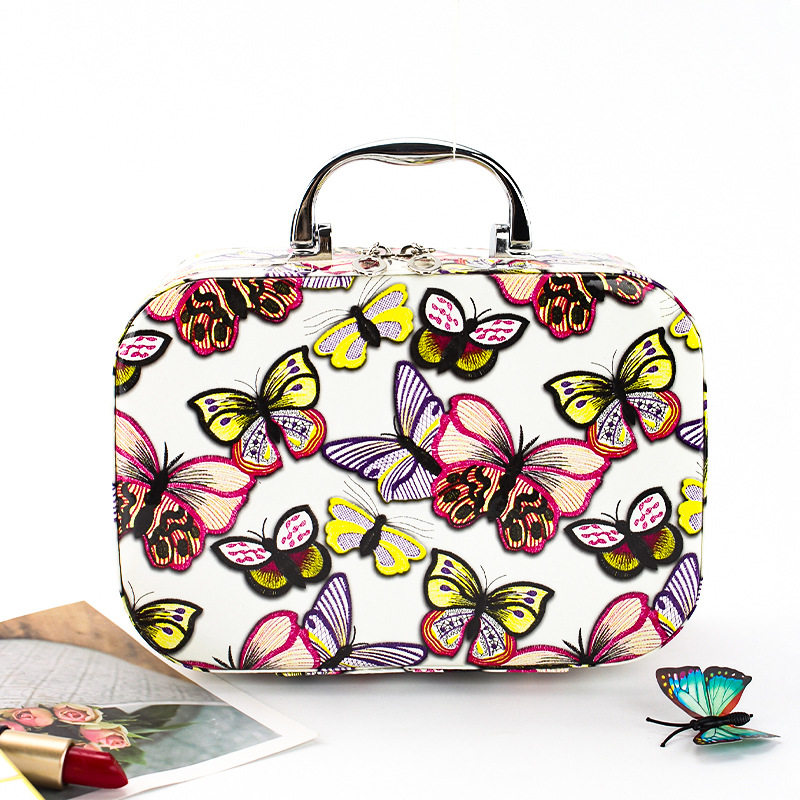 跨境新款蝴蝶大容量随身便携手提多功能化妆包外出干湿分离收纳箱,收纳整理,化妆箱/盒,淘宝优惠券,粉丝福利购,淘宝优惠卷