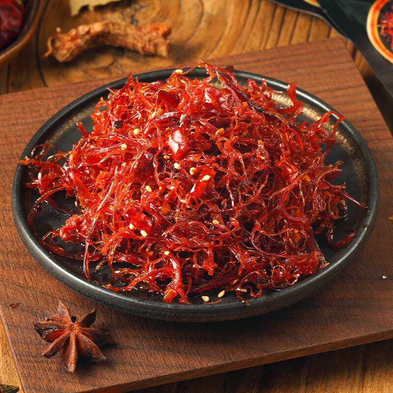 三只松鼠_灯影牛肉丝100g_麻辣牛肉干单独小包装四川特产零食小吃