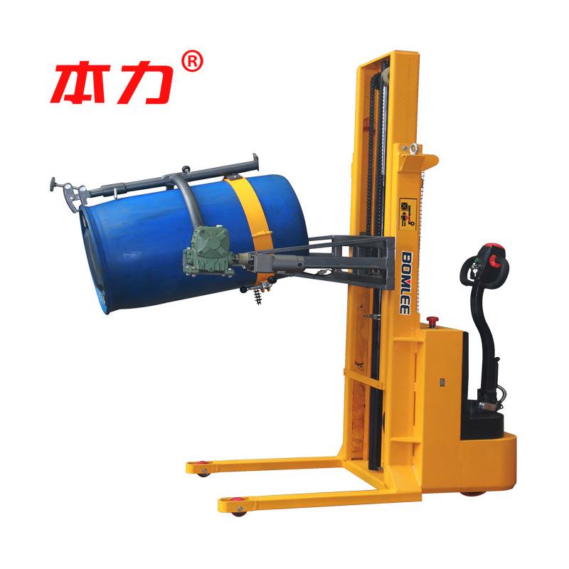 【步行式轻便】650kg全电动油桶翻转车装卸叉车YL650多功能