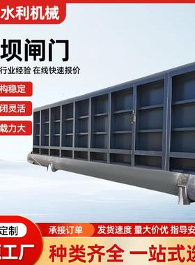 液压钢制闸门水库河道景观水利大型底横轴全自动液压钢坝闸门厂家