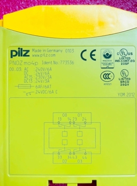 {议价}773536 pnoz mo4p 皮尔兹安全继电器PNOZ