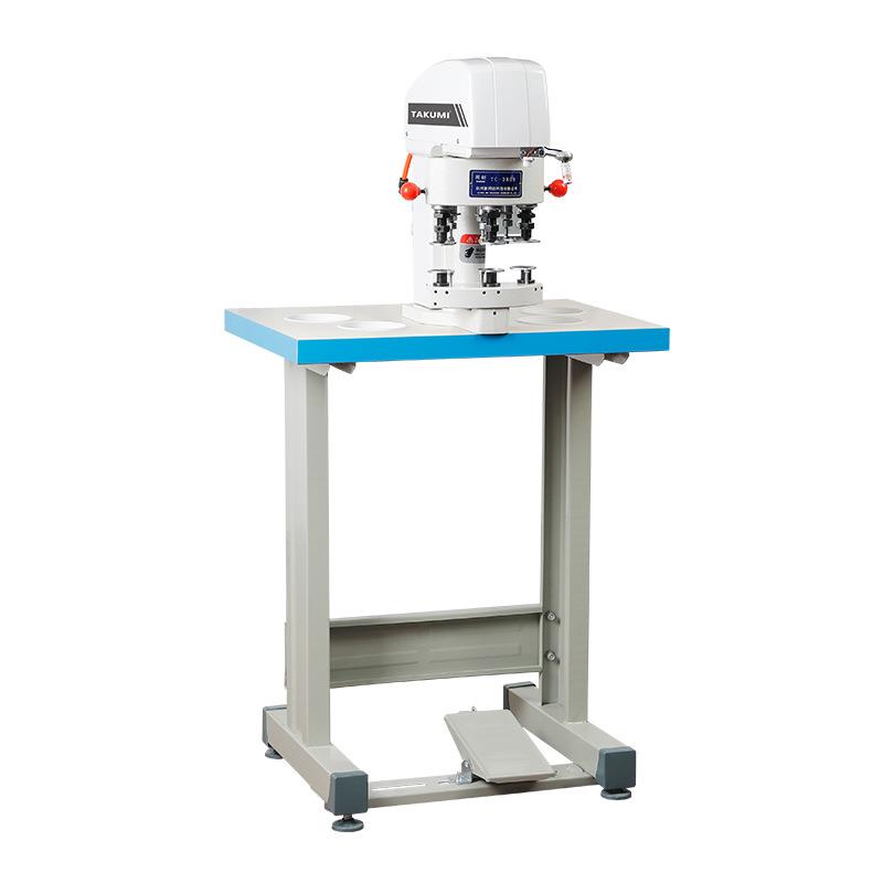 同创气动三头钉扣机电脑防打手打扣机自动大白扣缝纫机气动钉钮机