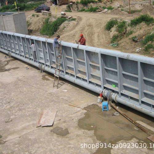 液压钢坝闸门远程升降不锈钢闸门河道防洪大型液压翻板闸门