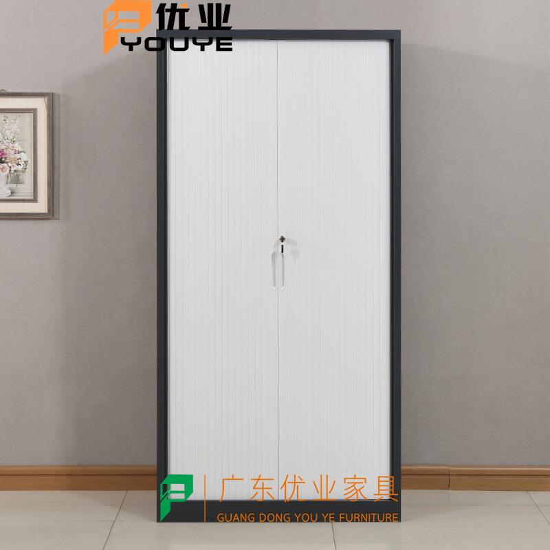 卷门柜钢制铁皮办公卷帘门文件柜收缩门柜推拉门柜子厂家