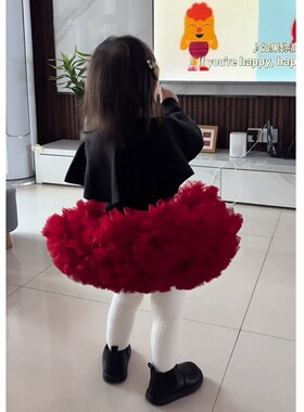 宝宝兔兔裙2025新款公主裙凸凸裙女童tutu裙婴儿蓬蓬纱半身裙网红