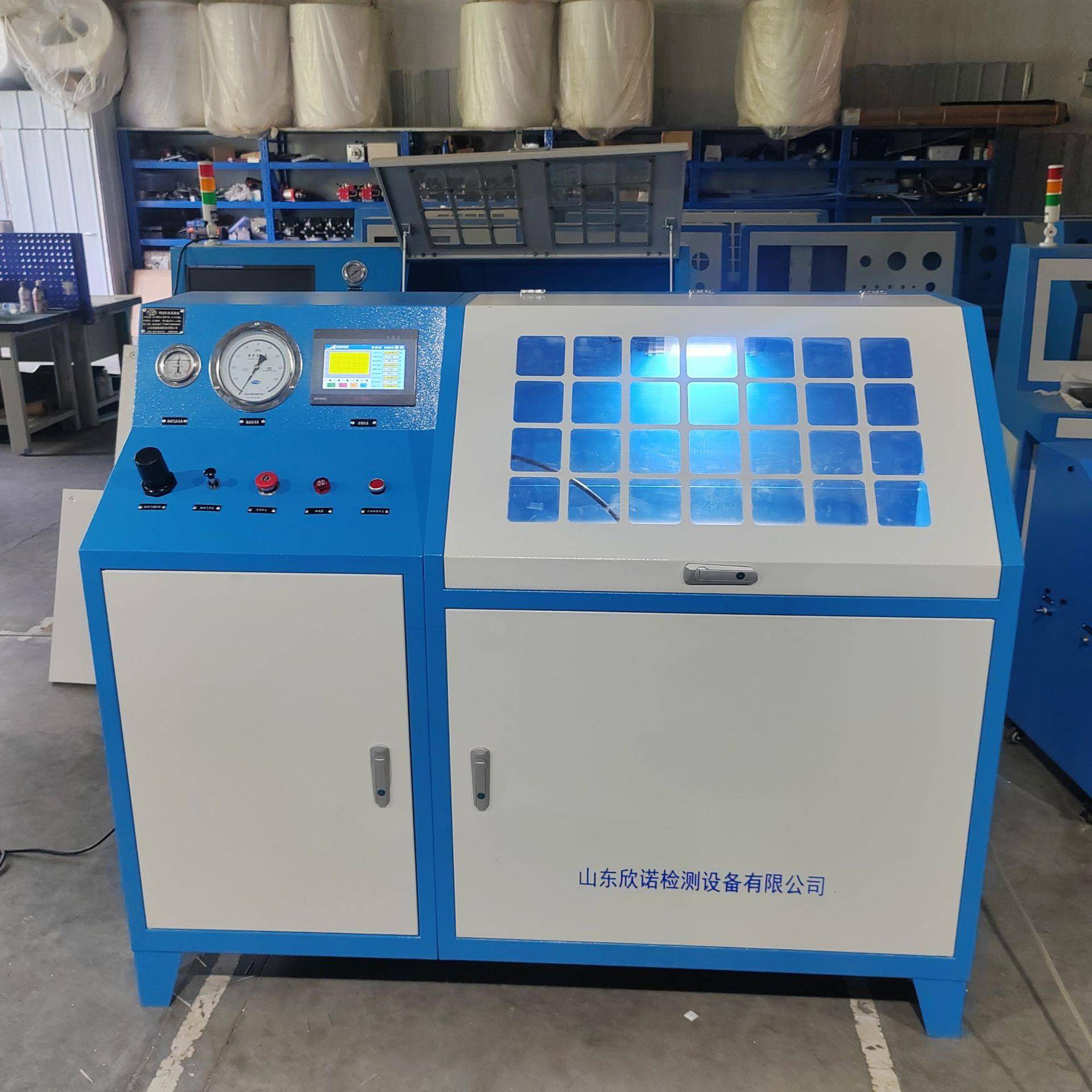 气动高压工件耐压爆破值测试PLC控制静压试验台