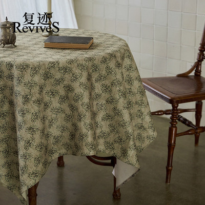 复迹Revives 法式复古防水防油桌布几何防水餐厅茶几书桌装饰盖布