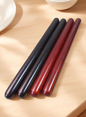 紫光黑檀木鼓槌檀鼓棒实木大号敲鼓棒圆头擀面杖小叶紫檀实木鼓棒