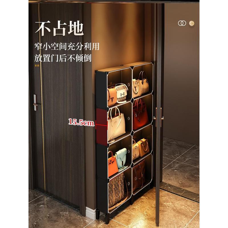 包包收纳神器门后放包包的置物架墙上家用防尘收纳悬挂式柜子厂家
