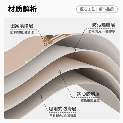 轻奢高级感弧形半圆岛台餐桌垫防水防油椭圆形桌布可擦洗半圆桌垫