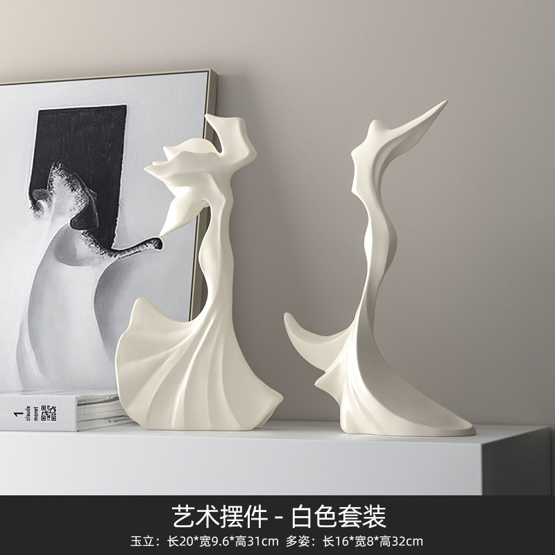 姹艺术风家居摆件创意简约抽象寂高级桌面酒柜边柜家居装饰品房间