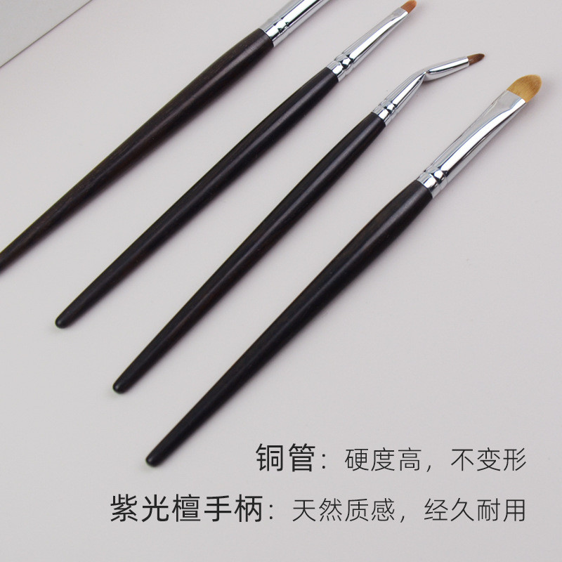 雪檀雪狐混羊毛眼影刷散粉刷乌木全套专业动物毛沧州纯白色化妆刷