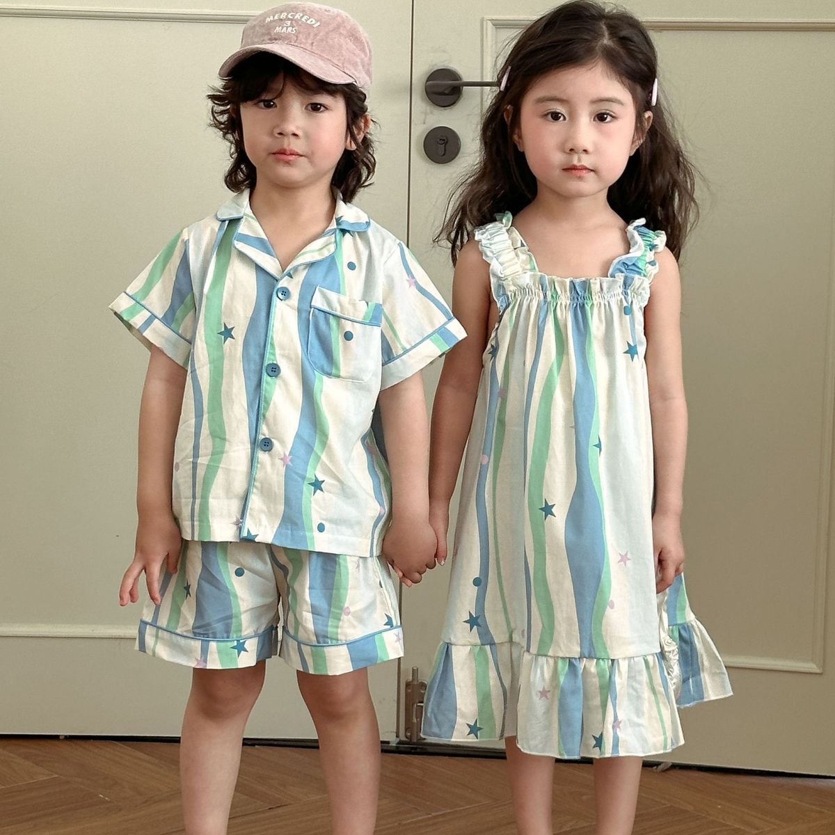 儿童睡衣夏季薄款宝宝a类纯棉2025新款女童睡裙男童孩家居服套装