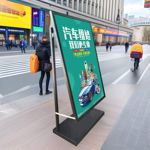 户外海报展示架防风广告牌水牌kt板注水落地式双面广告立牌展示牌