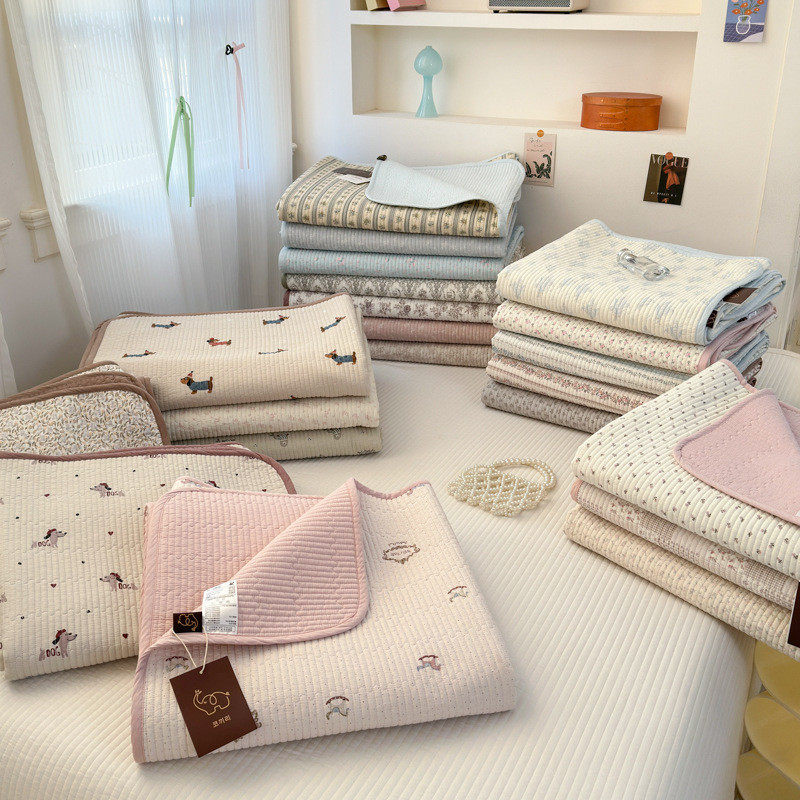 韩国全棉水洗床盖三件套可机洗双面纯棉绗缝夹棉床单四季通用床罩,床上用品,床单,淘宝优惠券,粉丝福利购,淘宝优惠卷