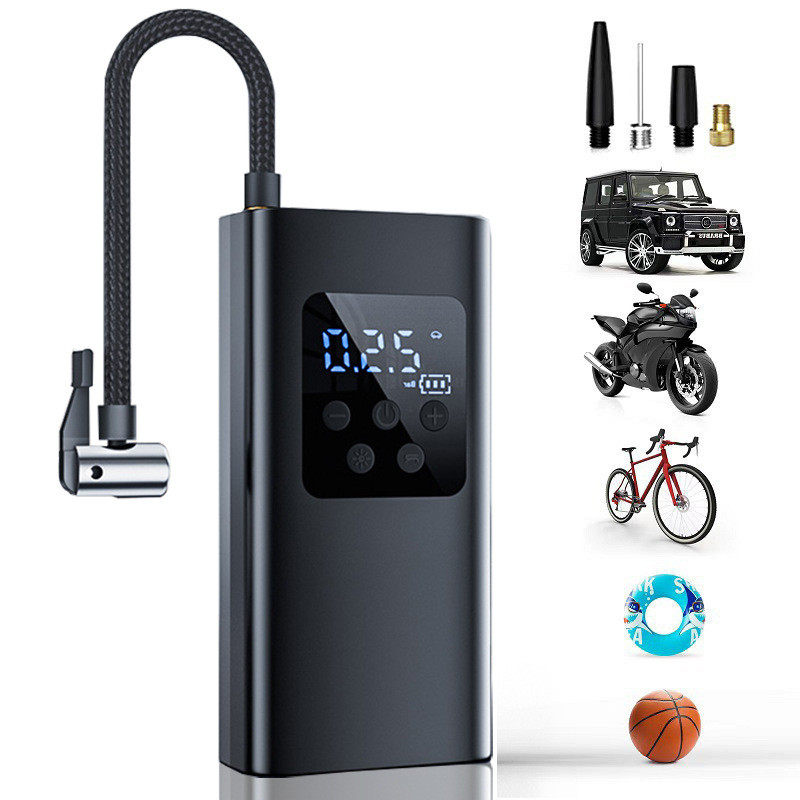迷你便携式自行车打气筒气泵手持电动汽车轮胎无线充电车载充气泵