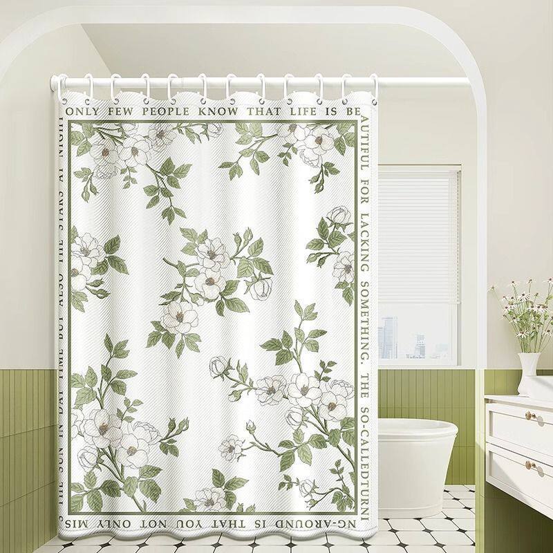 新款浴帘浴室卫生间洗浴间洗澡淋浴隔断拉帘挡水帘小清新