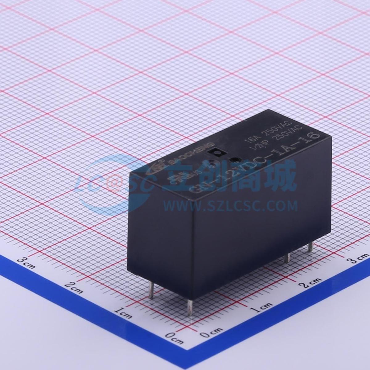 功率继电器 GN-12VDC-1A-16 DIP,12.7x29mm 6 12V 电子元器件配单