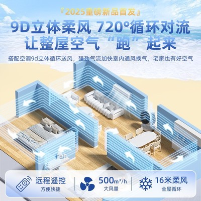 空气循环扇电风扇2025新款家用超静音小型宿舍桌面台式落地小风扇