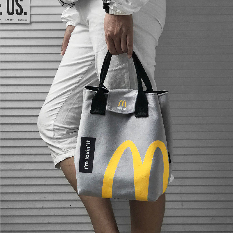 弥与带饭包日式韩版环保新款搭扣布收纳袋午餐便当饭盒袋手提拎包,收纳整理,饭盒袋,淘宝优惠券,粉丝福利购,淘宝优惠卷