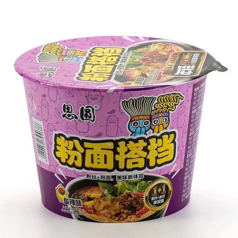 新货新货思圆方便面粉丝粉面搭档桶整箱装混搭组合多口味速食泡面
