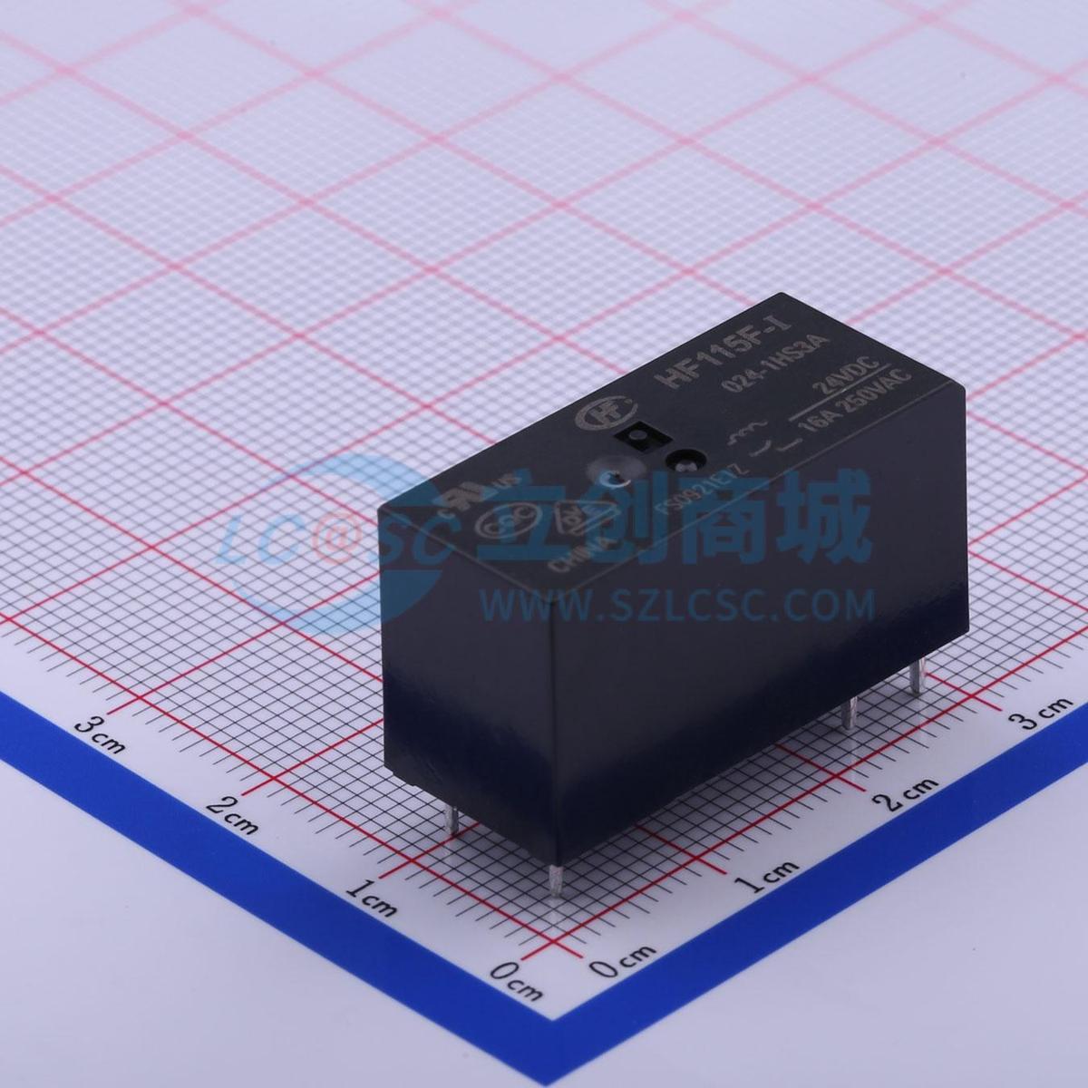 功率继电器 HF115F-I/024-1HS3A DIP,12.7x29mm 6 24V 电子元器件