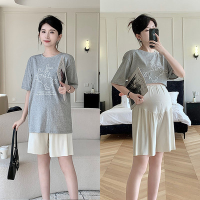 安全裤孕妇夏季外穿冰丝五分裤透气防走光薄款短裤孕妇打底裤女
