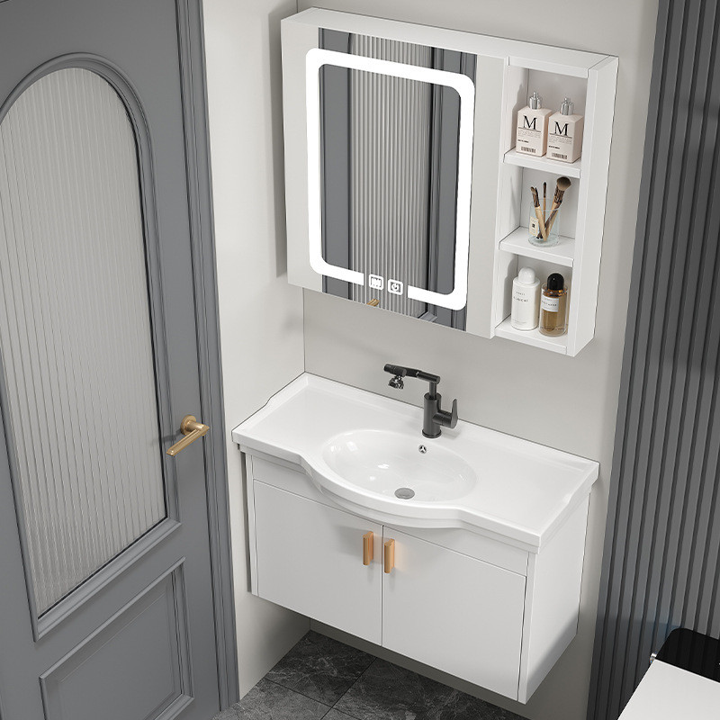 蜂窝铝板浴室柜组合小户型极窄洗脸盆窄边大肚盆洗手洗漱台阳台柜