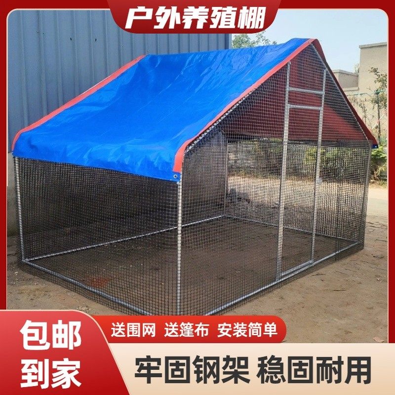 大型养殖鸡棚户外防雨棚鸡窝家禽鸡笼子鸡棚鸡舍搭建家用养殖