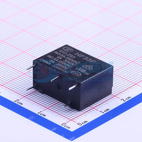 功率继电器 HF33F/012-ZS3 插件,10.2x20.5mm 5 12V 电子元器件