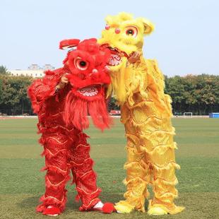 单人舞狮表演的道具成人儿童南师北狮醒狮服装小狮子头整套舞厂家