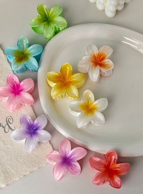 Hair Flower Clip Clips Hawaiian Plumeria Beach Flowers Claw