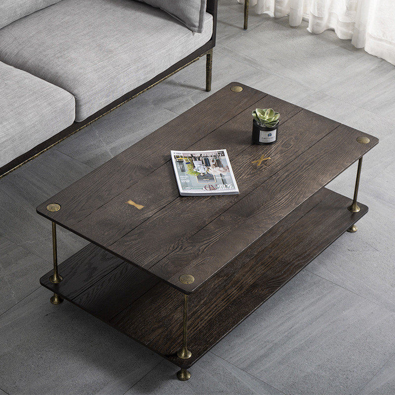 长禾北欧铁艺表情实木咖啡桌美式复古loft工业风茶几边几组合,住宅家具,茶几,淘宝优惠券,粉丝福利购,淘宝优惠卷