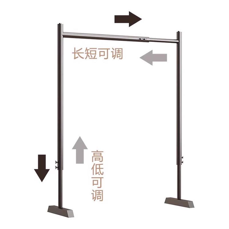 飘窗伸缩晾衣架儿童小型落地婴儿矮款挂晒衣杆窗台室内可伸缩调节