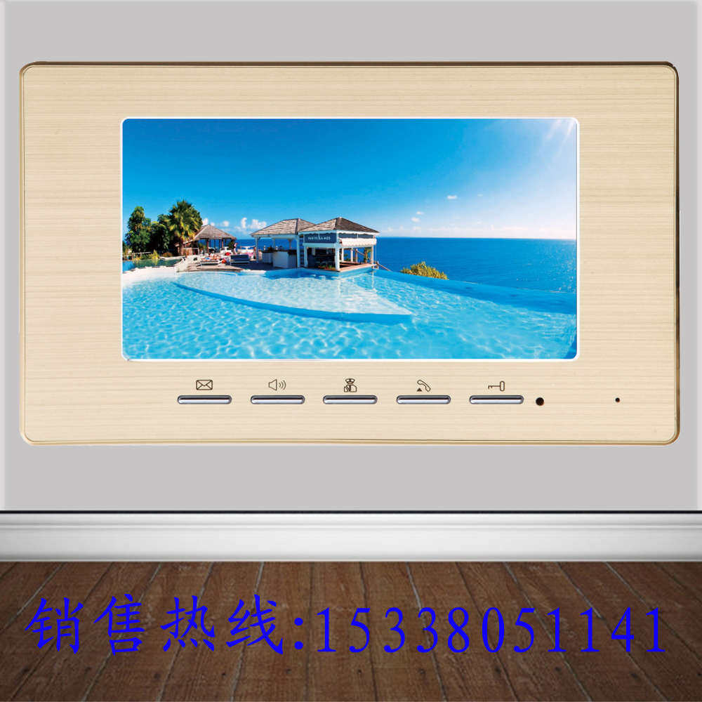 新款 7寸彩色楼宇对讲分机 可视对讲门铃 可视室内机 可视门铃