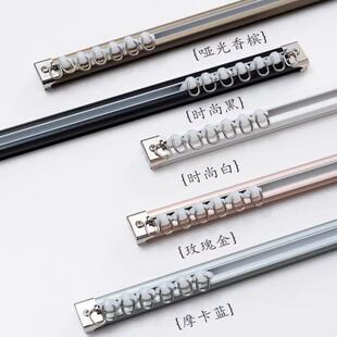 铝合金窗帘轨道静音直轨滑轮滑道顶侧装单双轨导轨窗帘杆支架配件