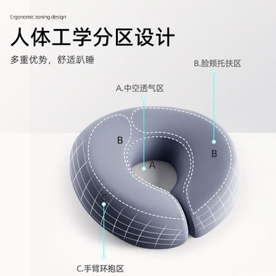 美容院趴枕美容床专用枕头推拿按摩床洞脸垫家用床上记忆棉趴趴枕