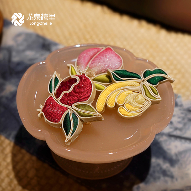 龙泉禧里非遗盘扣高档胸针装饰