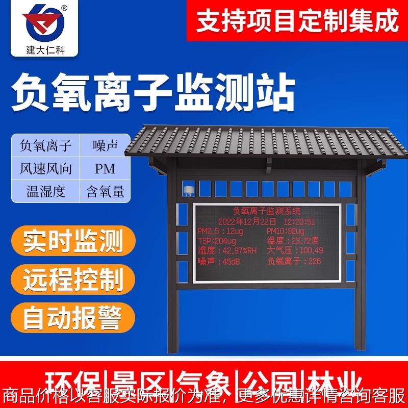 负氧离子监测站大屏智能系统景区公园噪声生态空气环境质量检测仪