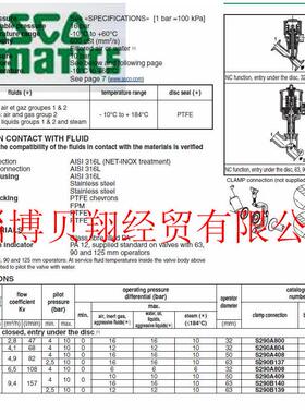 全新ASCO气动角座阀S290A820 S290A822 S290A412 S290A421